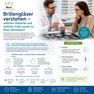 Brillengläser erklärt – Material, Brechungsindex und Veredelung - Brillengläser erklärt - Material, Index &amp; Veredelung | Marle Optik &amp; Akustik