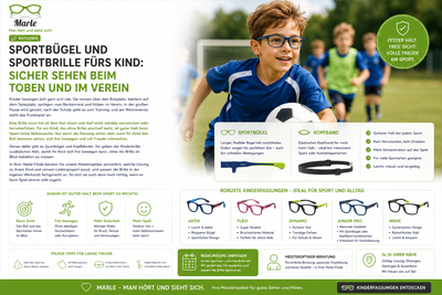 Sportbügel und Sportbrille fürs Kind: sicher sehen beim Toben und im Verein - Sportbügel Kinderbrille & Sportbrille fürs Kind | Marle