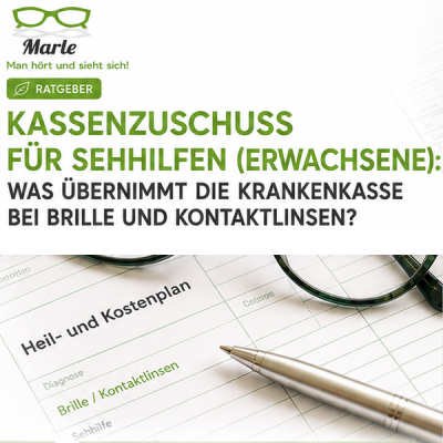 Kassenzuschuss für Sehhilfen (Erwachsene): Was übernimmt die Krankenkasse bei Brille und Kontaktlinsen? - Kassenzuschuss Sehhilfe: Brille &amp; Kontaktlinsen | Marle