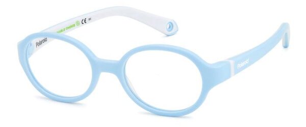 Polaroid Kids PLD K004 Kleinkinder (4-6) Vollrandfassung R7Y-Azure Weiss