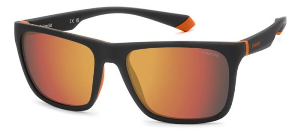 Polaroid PLD 2141/S Unisex Erwachsene Vollrandfassung RC2-Schwarz Orange