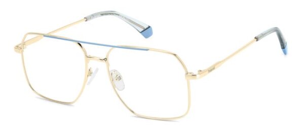 Polaroid PLD D554 Unisex Erwachsene Vollrandfassung LKS-Gold Blau