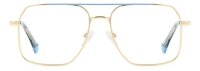 Polaroid PLD D554 Unisex Erwachsene Vollrandfassung LKS-Gold Blau