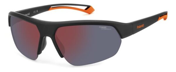 Polaroid PLD 7048/S Unisex Erwachsene Halbrandfassung 8LZ-Schwarz Orange