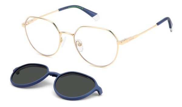 Polaroid PLD 6204/CS Unisex Erwachsene Vollrandfassung LKS-Gold Blau