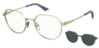 Polaroid PLD 6204/CS Unisex Erwachsene Vollrandfassung LKS-Gold Blau