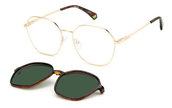 Polaroid PLD 6183/CS Unisex Erwachsene Vollrandfassung 06J-Gold Havanna