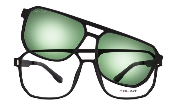 Polar - Herren - Korrektionsbrille - Schwarz - POR628 - Farbcode 76 - Größe 57-14