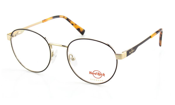 Hard Rock - Unisex - Korrektionsbrille - Goldfarben - HR 02 - Farbcode C03 - Größe 49-18