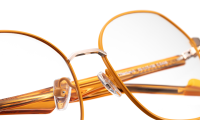 LESS-TITANIUM-3 Optische Fassungen Orange Hexagon