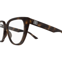 Balenciaga Brillenfassung Woman Cat-Eye Asian Smart Fitting Havanna Ace BB0129O Italy - Farbcode 008
