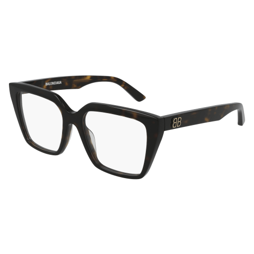 Balenciaga Brillenfassung Woman Rechteckig-Quadratisch Asian Smart Fitting Havanna Ace BB0130O Italy