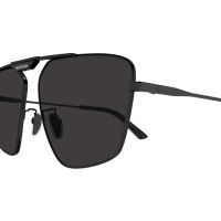 Balenciaga Sonnenbrille Man Aviator Asian Fitting Grau Met BB0246SA Italy