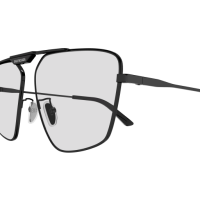 Balenciaga Sonnenbrille Man Aviator Asian Fitting Grau Met BB0246SA Italy
