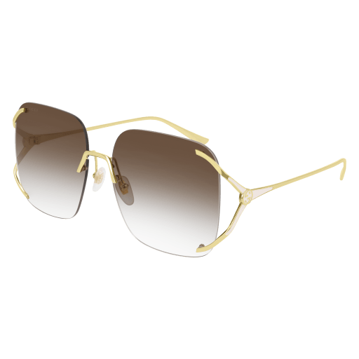 Gucci Frau Asian Smart Fitting GOLD METALL GG0646S Japan - Farbcode 002