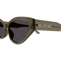 Balenciaga Sonnenbrille Woman Cat-Eye Asian Smart Fitting Grün Rac BB0306S Italy