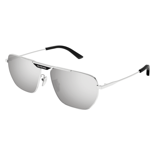 Balenciaga Sonnenbrille Man Rechteckig-Quadratisch Asian Fitting Silber Met BB0298SA Italy - Farbcode 002