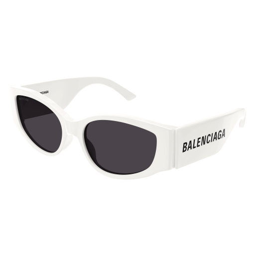 Balenciaga Sonnenbrille Woman Cat-Eye Asian Smart Fitting Weiss Rac BB0258S Italy - Farbcode 012