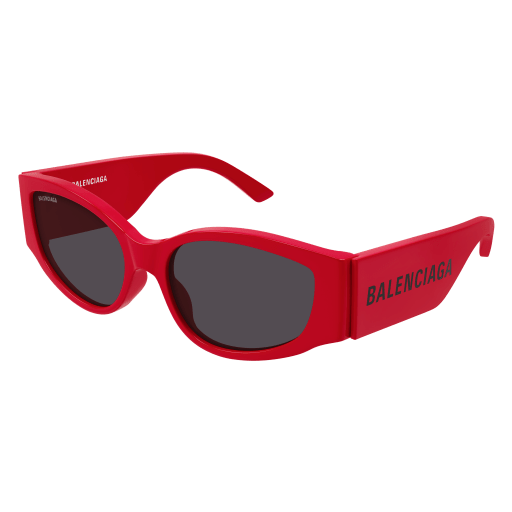 Balenciaga Sonnenbrille Woman Cat-Eye Asian Smart Fitting Rot Rac BB0258S Italy - Farbcode 006
