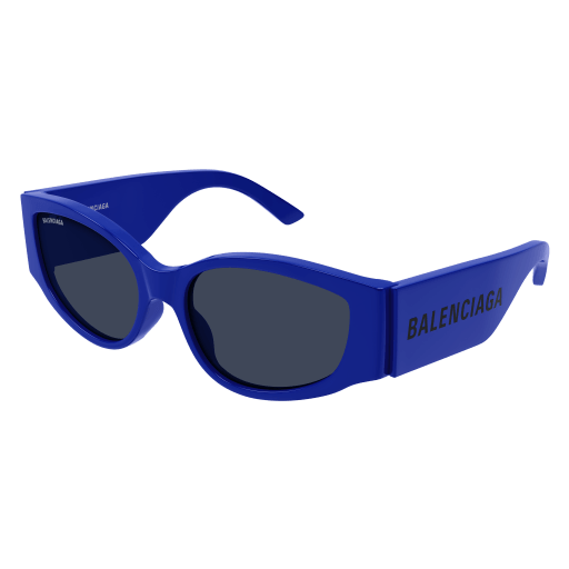 Balenciaga Sonnenbrille Woman Cat-Eye Asian Smart Fitting Blau Rac BB0258S Italy - Farbcode 005