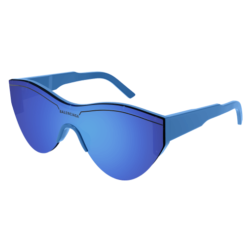 Balenciaga Sonnenbrille Unisex Mask International Hellblau Rac BB0004S Italy