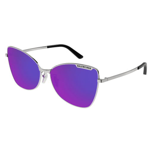 Balenciaga Sonnenbrille Woman Butterfly Asian Smart Fitting Ruthenium Met BB0278S Italy