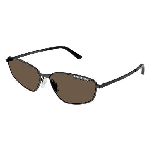 Balenciaga Sonnenbrille Unisex Geometrisch-Richtungsbetont International Ruthenium Met BB0277S Italy - Farbcode 002