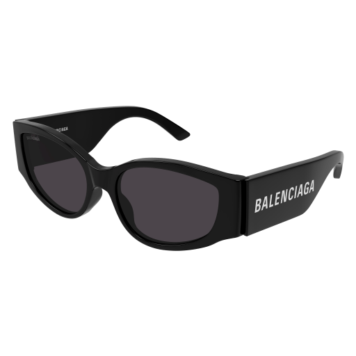 Balenciaga Sonnenbrille Woman Cat-Eye Asian Smart Fitting Schwarz Rac BB0258S Italy - Farbcode 001