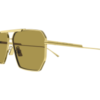 Bottega Veneta Sonnenbrille Man Aviator International Gold Met BV1012S Italy