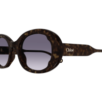 Chloé Frau Asian Fitting HAVANNA RECYCLED ACETATE CH0197SA Italien - Farbcode 002