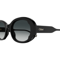 Chloé Frau Asian Fitting SCHWARZ RECYCLED ACETATE CH0197SA Italien