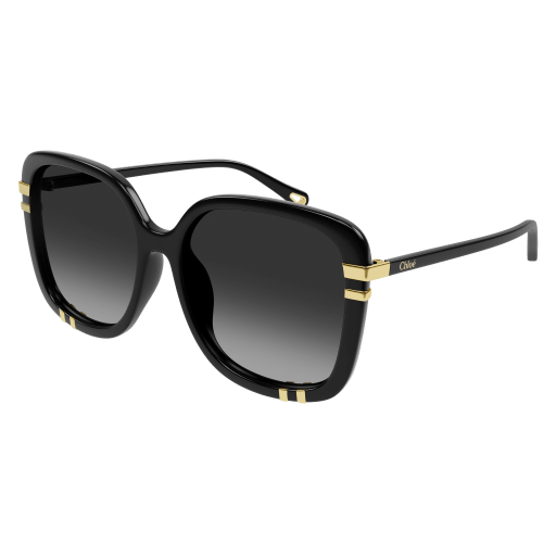 Chloé Frau Asian Fitting SCHWARZ RECYCLED ACETATE CH0106SA Italien