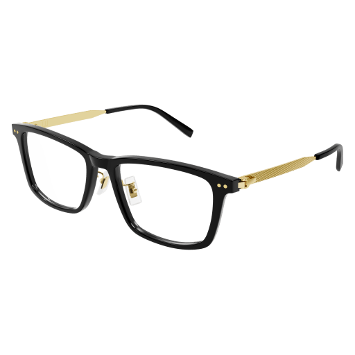 Dunhill Mann Asian Fitting SCHWARZ RECYCLED ACETATE DU0073OA Japan - Farbcode 006