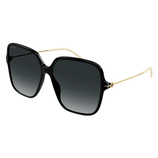 Gucci Frau Asian Fitting SCHWARZ RECYCLED ACETATE GG1267SA Italien
