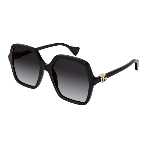Gucci Frau Asian Fitting SCHWARZ RECYCLED ACETATE GG1072SA Italien
