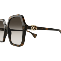Gucci Frau Asian Fitting HAVANNA RECYCLED ACETATE GG1072SA Italien