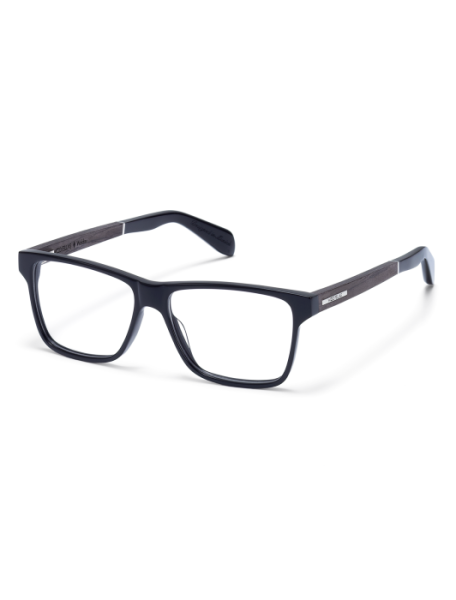 WOODFELLAS Wood/Acetate Optical Waldau 10941 Holz/Acetat black oak
