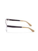 WOODFELLAS Wood/Titanium Optical Wallenburg 10967 Holz/Titan curled/gold matte