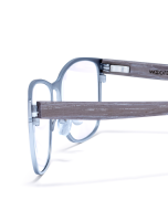 WOODFELLAS Wood/Titanium Optical Wallenburg 10967 Holz/Titan chalk oak/silver matte