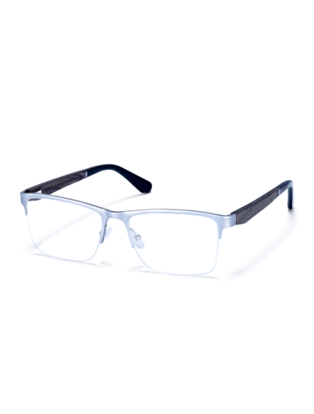 WOODFELLAS Wood/Titanium Optical Gruttenstein 10982 Holz/Titan black oak/silver matte