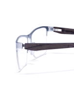 WOODFELLAS Wood/Titanium Optical Gruttenstein 10982 Holz/Titan black oak/silver matte