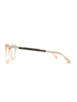 WOODFELLAS Wood/Acetate Optical Pfersee 11002 Holz/Acetat curled/crystal gold