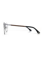 WOODFELLAS Wood/Titanium Optical Braunfels 11010 Holz/Titan macassar/slv shiny
