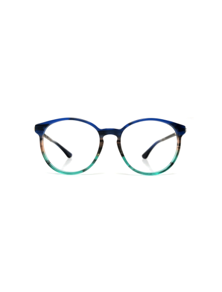 WOODFELLAS Wood/Acetate Optical Halo 11020 Holz/Acetat walnut/blue
