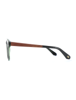 WOODFELLAS Wood/Acetate Optical Drop 11071 Holz/Titan macassar/green