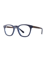 WOODFELLAS Wood/Acetate Optical Flake 11075  curled/blue