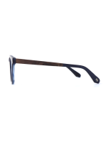 WOODFELLAS Wood/Acetate Optical Flake 11075  curled/blue