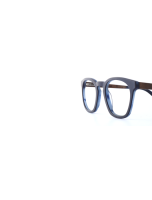 WOODFELLAS Wood/Acetate Optical Flake 11075  curled/blue