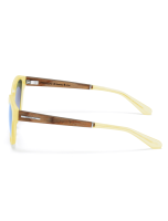 WOODFELLAS Sunglasses Rosenau 10767 Holz/Acetat zebrano/crystal orange