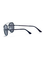 WOODFELLAS Sunglasses Breitenstein 10785 Holz/Edelstahl black oak-blk